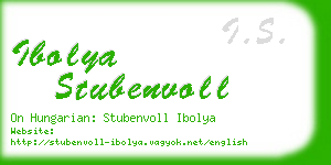 ibolya stubenvoll business card